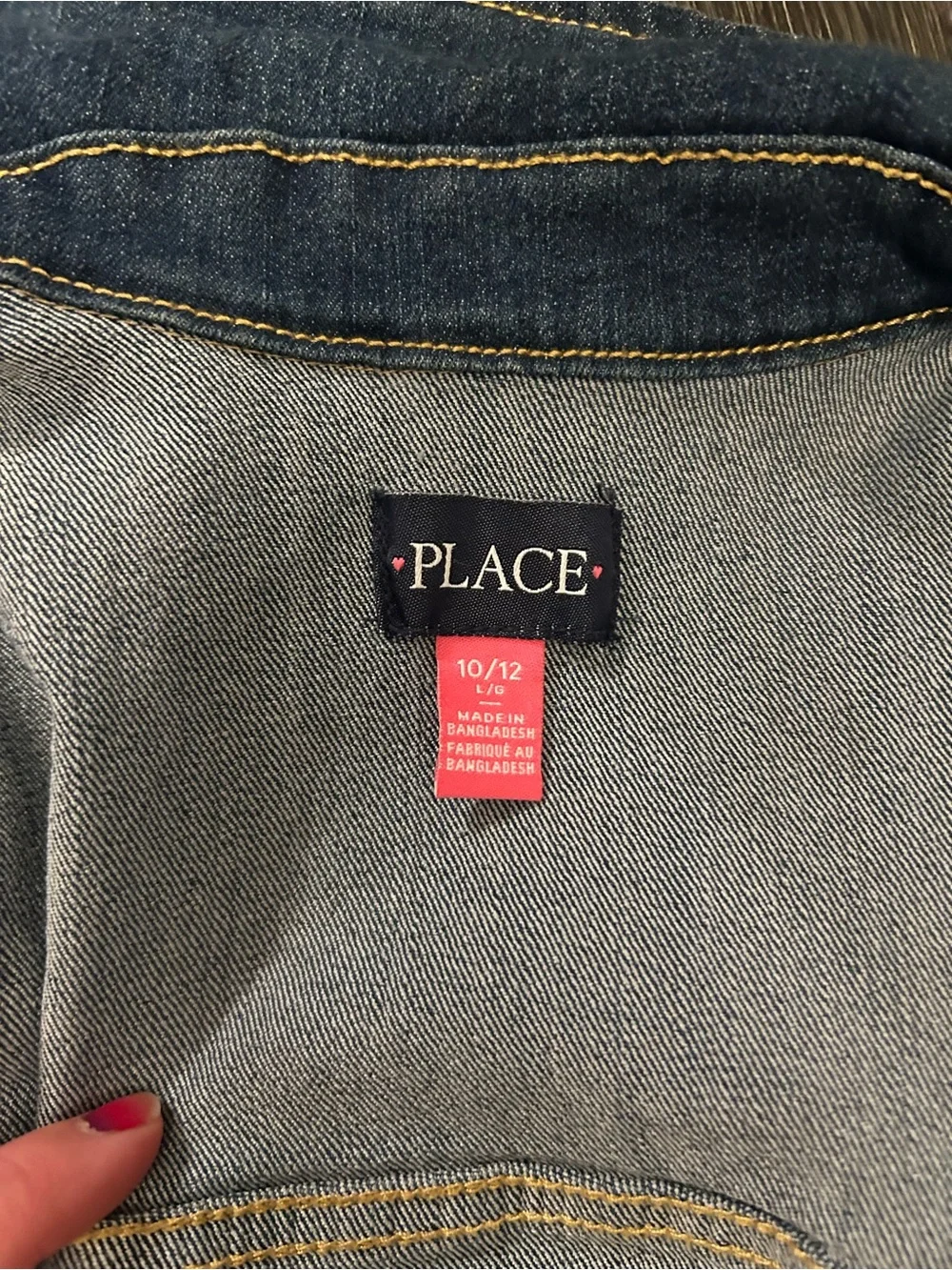 Children’s Place Girls Medium Blue Denim Jacket